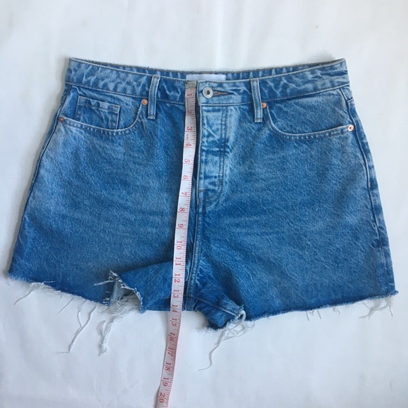 OUTLAND DENIM Annie High Rise Relaxed Former Blue Denim Jean Short Size 31 - Picture 13 of 17